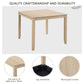 Modern 4 Person Dining Table Set with 4 Chairs