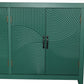 59in Green Accent Cabinet with 4 Doors Mid Century Modern Buffet