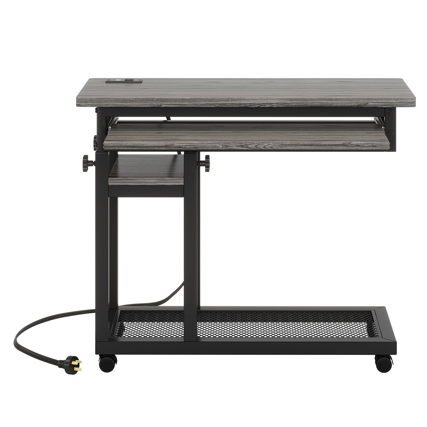 28"-39.3" Height Adjustable Portable Desk with USB Ports