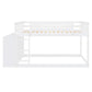 Full Over Full Bunk Bed with 4 Drawers and 3 Shelves - White