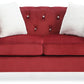 Stylish Burgundy Loveseat