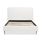 Stockholm Modern Wavy Headboard Platform Bed, Queen, Antique