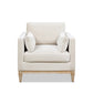 Knox 36" Modern Farmhouse Arm Chair in French Velvet