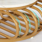 19.68" Modern Round End Table with 2-Tier Storage