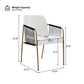 Modern Glam Upholstered Dining Chairs (Set of 2)
