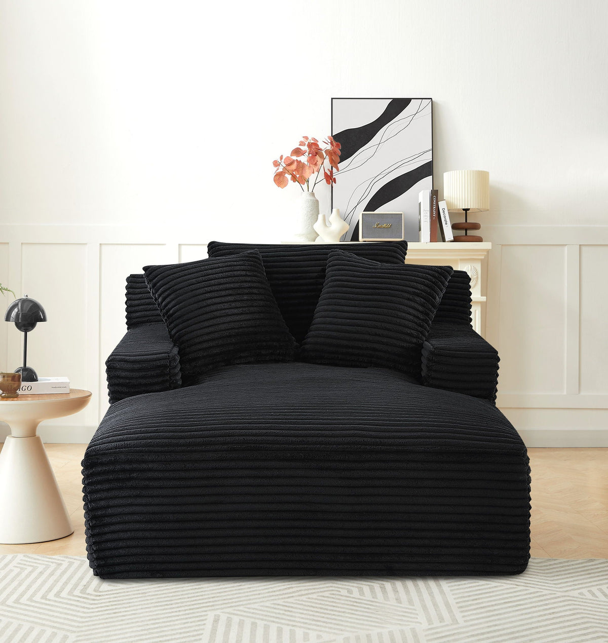 Cloudline - Oversized Chaise Lounge, Modern Comfy Couch With Full Foam Cushioning, Cozy Sleeper Sofabed - view 8