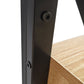 1 Piece Modern End Table with Drawer - Natural Wood & Tempered Glass