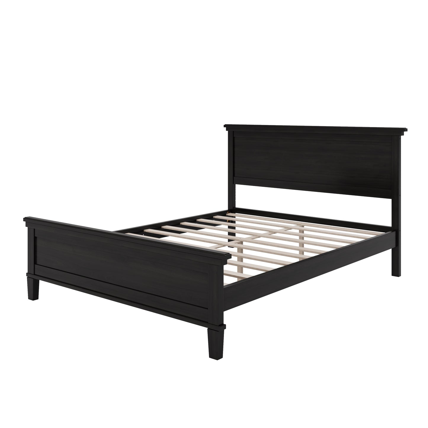 Mid-Century Modern Wood Platform Bed - Full Size