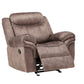 Zubaida Two Tone Chocolate Velvet Glider Recliner