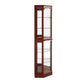 6 Shelf Corner Curio Display Cabinet with Lights and Mirrors