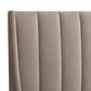 Aspen Vertical Tufted Headboard Platform Bed Set, King, Mink