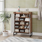 29.52" Brown Shoe Cabinet