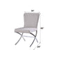 Daire - Side Chair (Set of 2) - Light Gray Velvet & Chrome