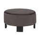 Nesting Coffee Table Set of 2, Faux Marble Top Round Coffee Table with Ottoman