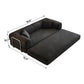 78.8' Compression Sofa,Convertible Floor Sofa Bed-with Pillow Back Support Armrest,Comfy Futon Couch Sleeper Bed,Loveseats Boneless Modular Sectional Sofa,Corduroy fabric,for Living Room,Bedroom,Black
