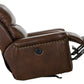Ceretti - Power Wall Hugger Recliner - Brown Top Grain Italian Leather Match