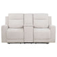 Kennett Chenille Upholstered Power Reclining Loveseat Ivory - view 3