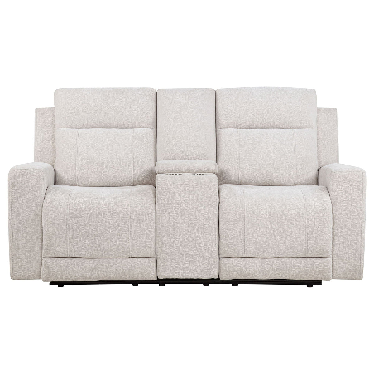 Kennett Chenille Upholstered Power Reclining Loveseat Ivory - view 3