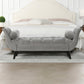 Alma Tufted Flared Arm Entryway Bench, Opal
