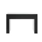 Nysa - Vanity Stool - Ivory Synthetic Leather , Mirrored & Faux Crystals