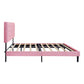 Queen Size Upholstered Platform Bed Frame with Modern Button Tufted