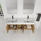 60" Floating Double Sink Bathroom Vanity with Extra-Large Storage