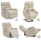 Nairi Ivory Leather Aire Power Motion Recliner