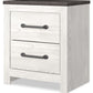 Gerridan - Two Drawer Night Stand - White / Gray