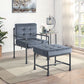 Brantley - Ottoman - Gray Velvet & Sandy Gray