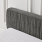 Modern Upholstered Platform Bed Frame With Pleated Design - view 5