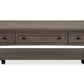 Paxton Place - Rectangular Cocktail Table With Casters - Dovetail Gray