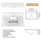 37-Inch Quartz Bathroom Vanity Top with Undermount Sink