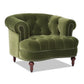 La Rosa Victorian Tufted Upholstered Accent Chair, Olive