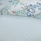 8 Piece Cotton Floral Printed Reversible Comforter Set Blue