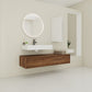 60 Inch Wall-Mounted Bathroom Vanity with Resin Sink