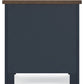Landocken - Two Drawer Night Stand - Brown / Blue