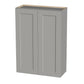 Gray Shaker Solid Wood Wall Cabinet