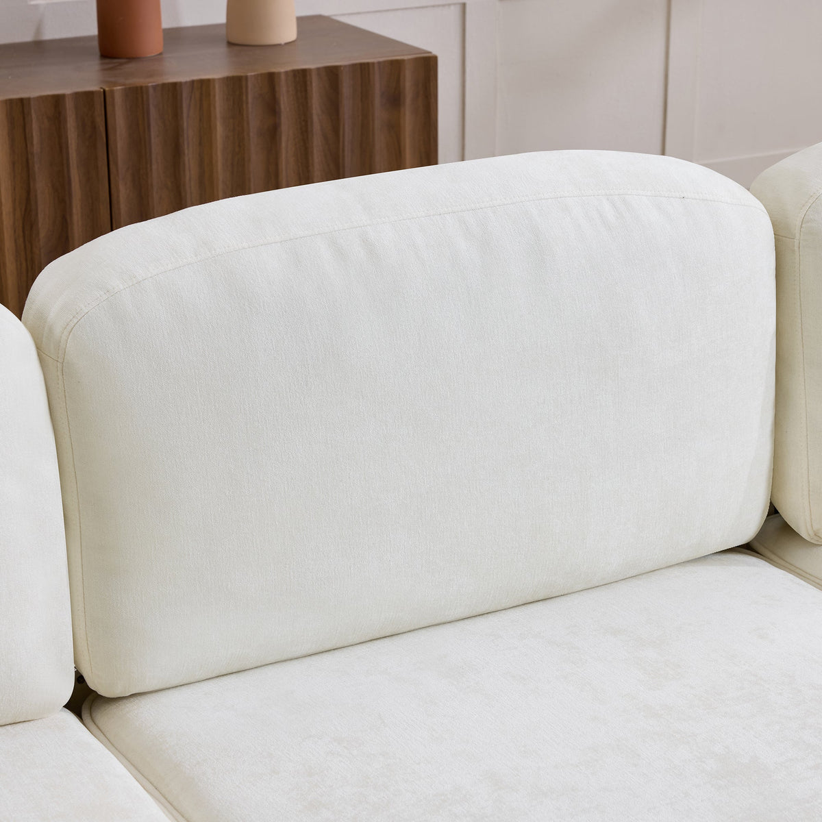 103.15'' Modern Sectional Sofa with Removable Ruffled Pleated Skirt