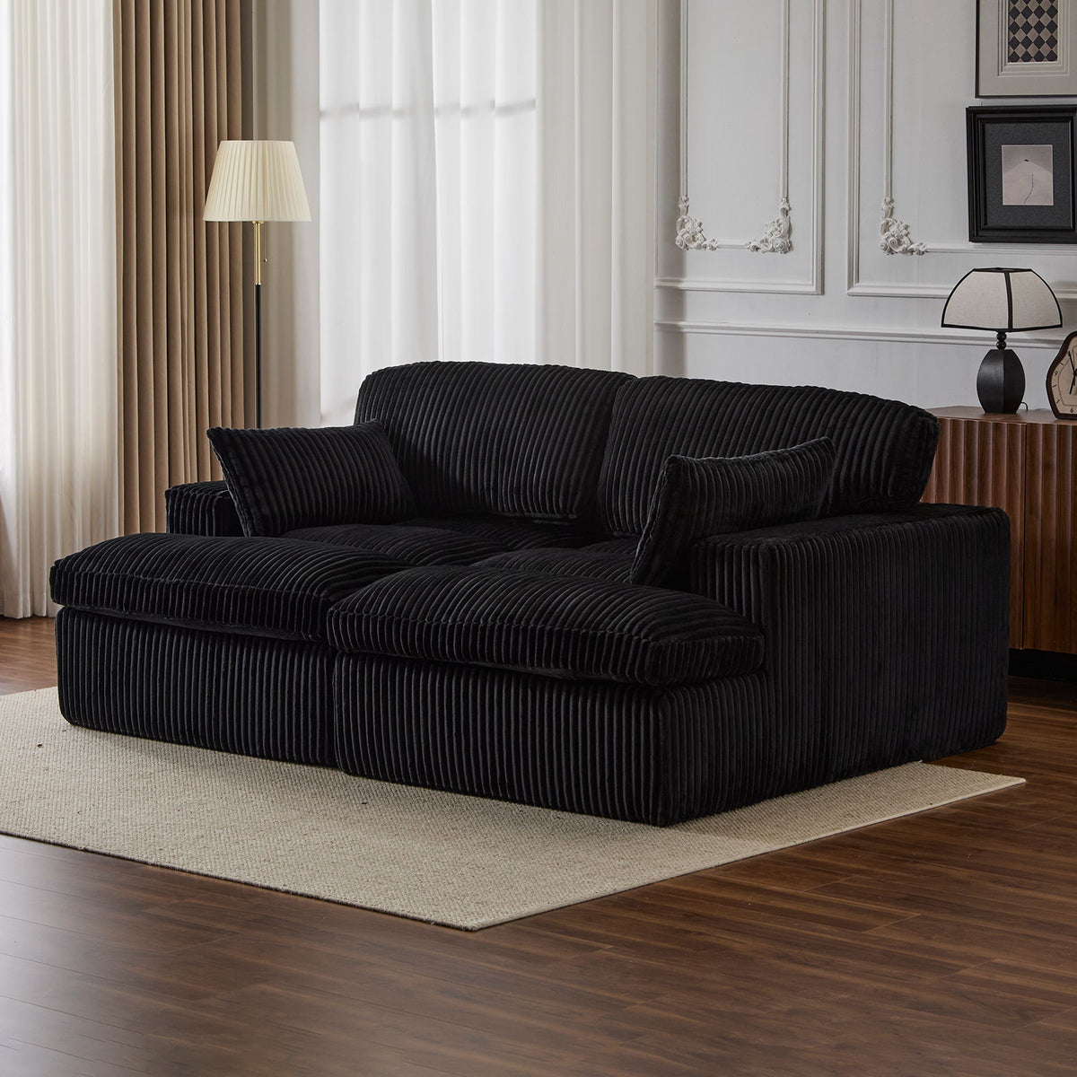Double Chaise Lounge Chair, Oversized Upholstered Sleeper Cloud Couch - view 16