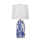 Elegant Table Lamp with Blue Decorative Patterns