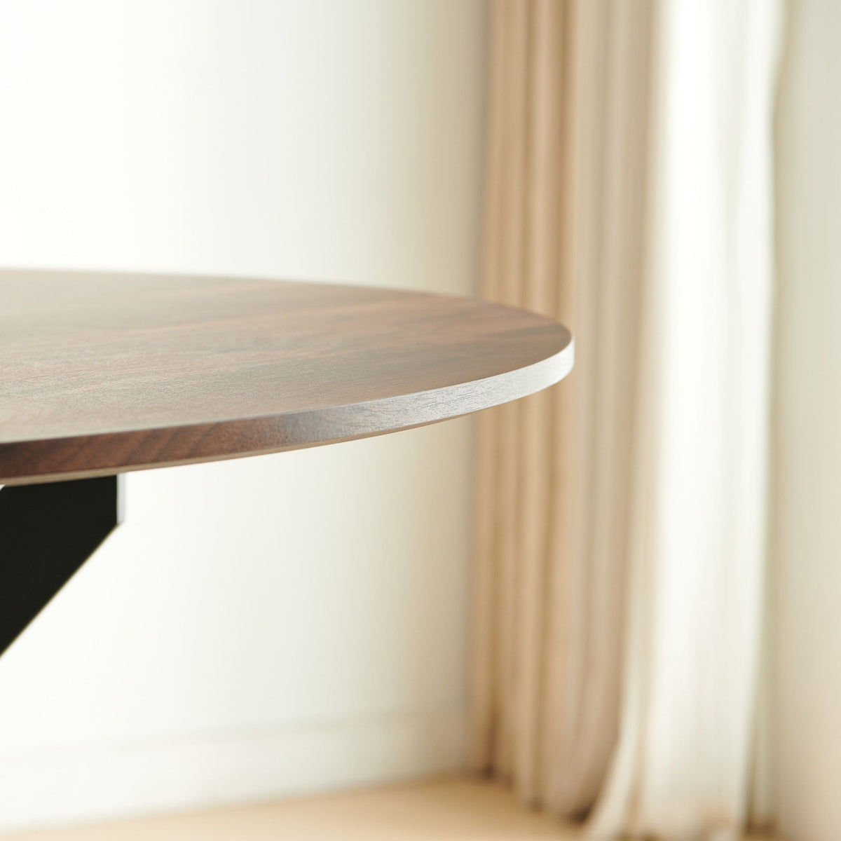 Mid-Century Dining Table For 4 - 6 People With Round Table Top, Pedestal Dining Table, End Table Leisure - view 3