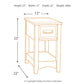 Breegin - Chair Side End Table - 1 Drawer - Brown