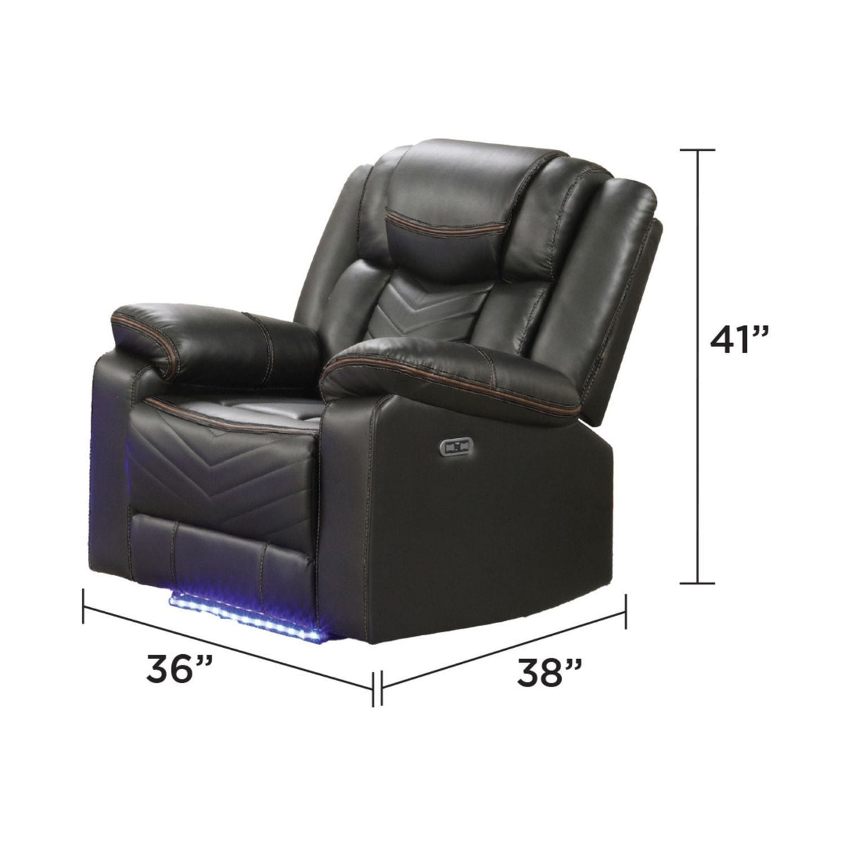 Challenger - LED Power Recliner Chair - view 10