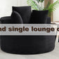 43-Inch Round Corduroy Single Sofa