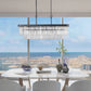 Adjustable Rectangular Crystal Chandelier
