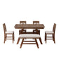 TOPMAX 6-Piece Wood Counter Height Dining Table Set