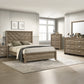 1pc King Size Chevron-Patterned Headboard Bed