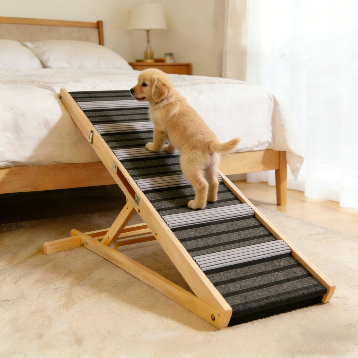 2026 Upgraded Dog Ramp for Couch with Adjustable Heights and Non-Slip Pads