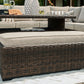 Brook Ranch - Sofa Sectional, Bench With Cushion (Set of 3) - Brown