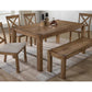 Transitional 6 Pieces Driftwood Dining Set